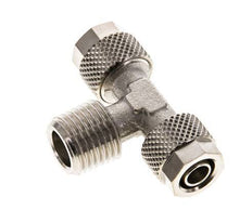8x6 & R1/4'' T-Stück aus vernickeltem Messing mit Außengewinde [2 Stück]