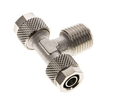 8x6 & R1/4'' T-Stück aus vernickeltem Messing mit Außengewinde [2 Stück]