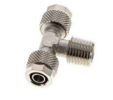 8x6 & R1/4'' T-Stück aus vernickeltem Messing mit Außengewinde [2 Stück]