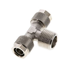 10x8 & R3/8'' T-Stück aus vernickeltem Messing mit Außengewinde [2 Stück]