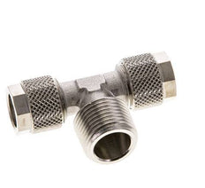 10x8 & R3/8'' T-Stück aus vernickeltem Messing mit Außengewinde [2 Stück]