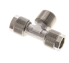 10x8 & R3/8'' T-Stück aus vernickeltem Messing mit Außengewinde [2 Stück]