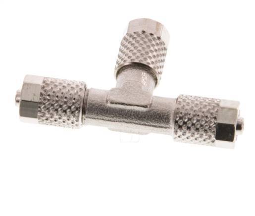 5x3 Nickel plated Brass Tee Push-on Fitting [2 Pieces]