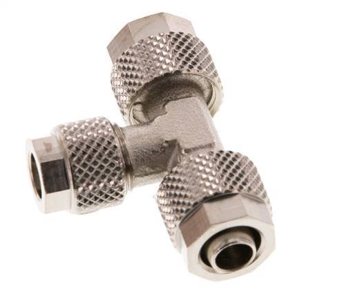8x6 & 6x4 T-Stücke aus vernickeltem Messing zum Aufstecken [2 Stück]