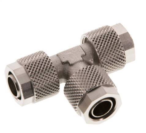 10x8 Nickel plated Brass Tee Push-on Fitting [2 Pieces]