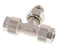 8x6 & G1/8'' vernickeltes Messing T-Stück mit Außengewinde drehbar [2 Stück]