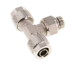 8x6 & G1/8'' vernickeltes Messing T-Stück mit Außengewinde drehbar [2 Stück]