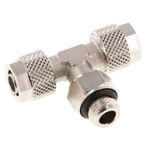 8x6 & G1/8'' vernickeltes Messing T-Stück mit Außengewinde drehbar [2 Stück]