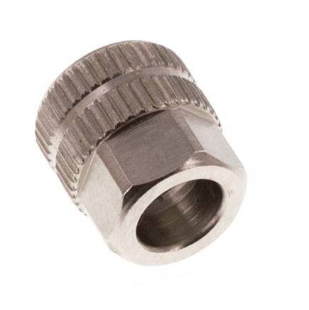 4.3x3mm (M7x0.75) Nickel-plated Brass Union Nut [20 Pieces]