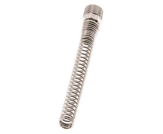 6x4mm (M10x1) Messing vernickelt Überwurfmutter Biegeschutz [2 Stück]