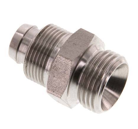 12x10 & G3/8'' Stainless Steel 1.4571 Straight Push-on Fitting with Male Threads