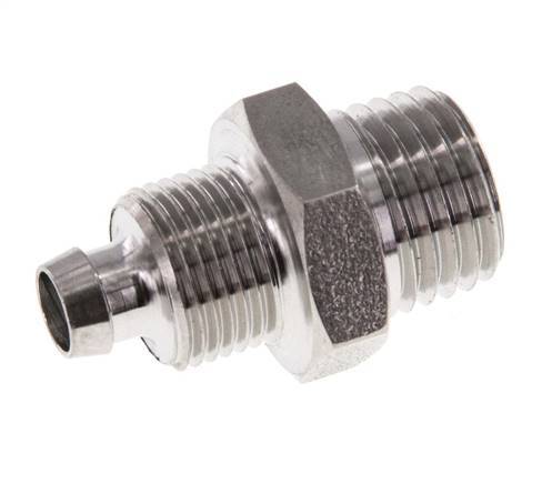 8x6 & 1/4''NPT Edelstahl 1.4571 Gerade Aufsteckverschraubung mit Außengewinde
