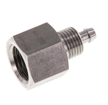 6x4 & G1/4'' Edelstahl 1.4571 Gerade Aufsteckverschraubung mit Innengewinde