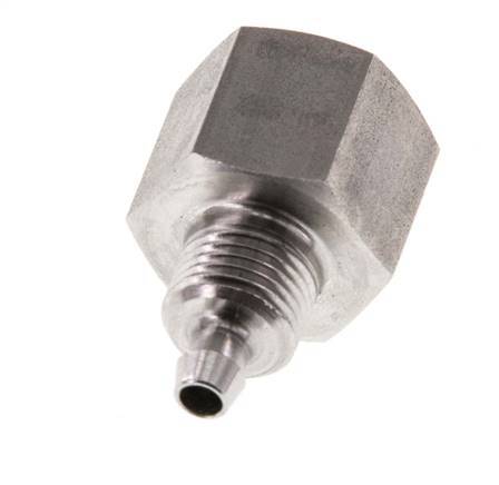 6x4 & G1/4'' Stainless Steel 1.4571 Straight Push-on Fitting with Female Threads