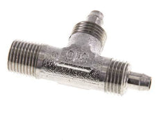 6x4 & R1/8'' Edelstahl 1.4305 Rechtwinkliges T-Stück zum Aufstecken mit Außengewinde