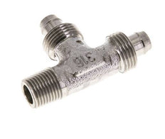 8x6 & R1/8'' Edelstahl 1.4305 Rechtwinkliges T-Stück zum Aufstecken mit Außengewinde