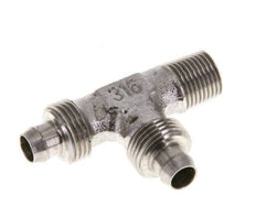 8x6 & R1/8'' Edelstahl 1.4305 Rechtwinkliges T-Stück zum Aufstecken mit Außengewinde