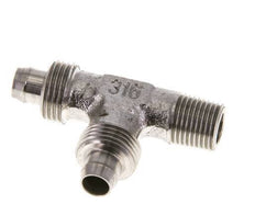 8x6 & R1/8'' Edelstahl 1.4305 Rechtwinkliges T-Stück zum Aufstecken mit Außengewinde