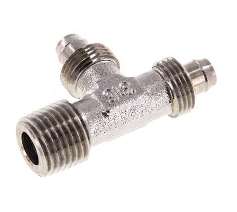 8x6 & R1/4'' Edelstahl 1.4305 Rechtwinkliges T-Stück zum Aufstecken mit Außengewinde