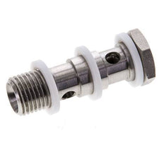 2-way Stainless Steel Banjo Bolt with G1/4'' Male Threads PTFE L42mm