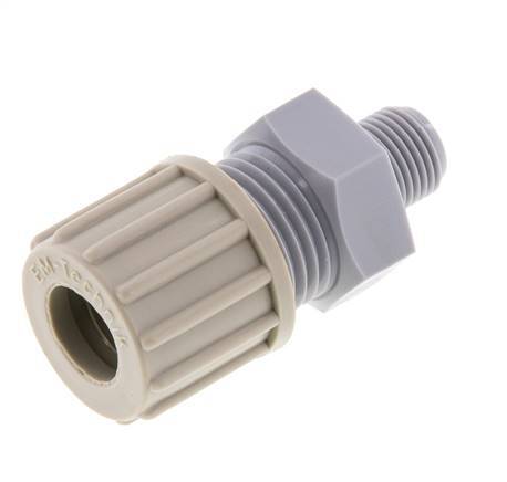 10x8mm & G1/8'' PA Straight Compression Fitting with Male Threads 10 bar [2 Pieces]