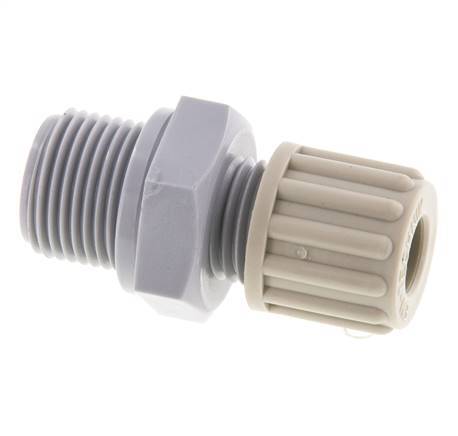8x6mm & G3/8'' PA Gerade Verschraubung mit Außengewinde 10 bar [2 Stück]