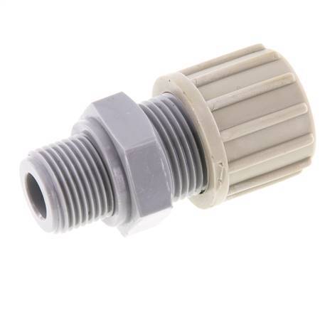 14x12mm & G3/8'' PA Gerade Klemmverschraubung mit Außengewinde 10 bar