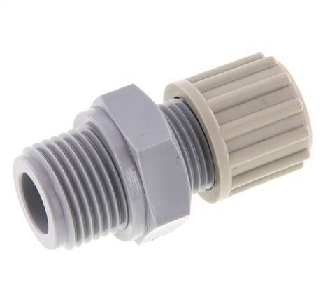 12x10mm & G1/2'' PA Gerade Klemmverschraubung mit Außengewinde 10 bar