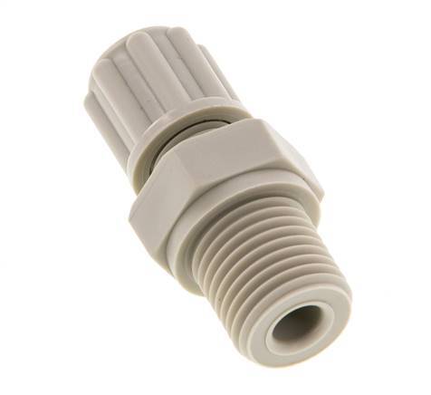 6x4mm & G1/4'' PP Druckverschraubung mit Außengewinde 10 bar [2 Stück]