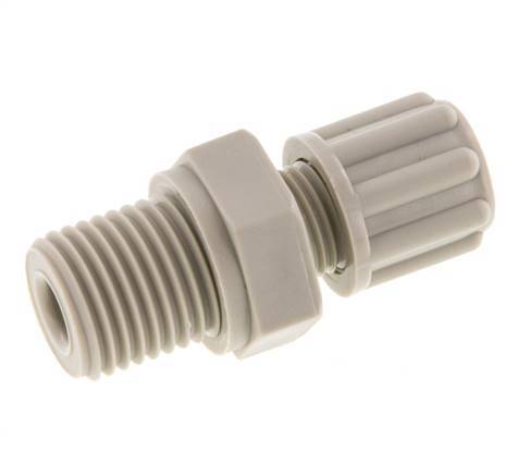 6x4mm & G1/4'' PP Druckverschraubung mit Außengewinde 10 bar [2 Stück]