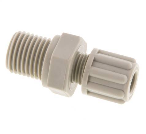 6x4mm & G1/4'' PP Druckverschraubung mit Außengewinde 10 bar [2 Stück]