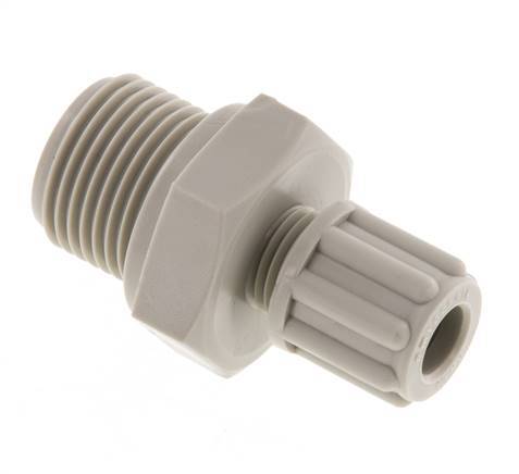 6x4mm & G3/8'' PP Straight Compression Fitting with Male Threads 10 bar