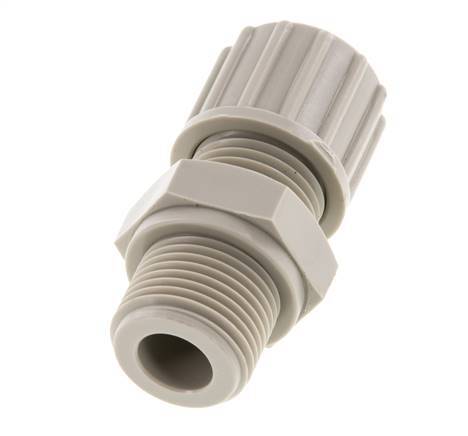10x8mm & G3/8'' PP Straight Compression Fitting with Male Threads 10 bar