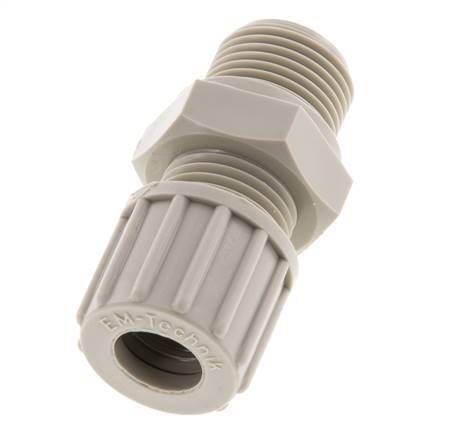 10x8mm & G3/8'' PP Druckverschraubung mit Außengewinde 10 bar