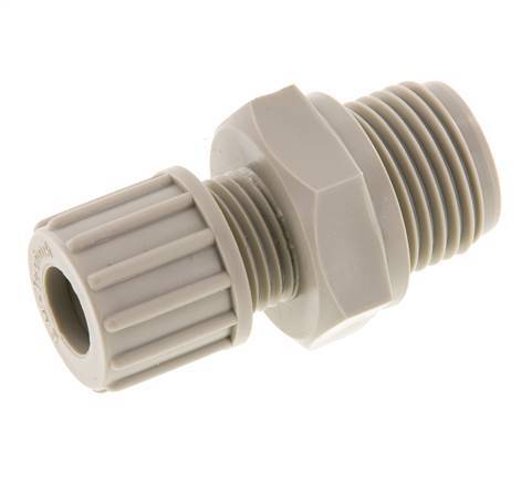 10x8mm & G1/2'' PP Straight Compression Fitting with Male Threads 10 bar