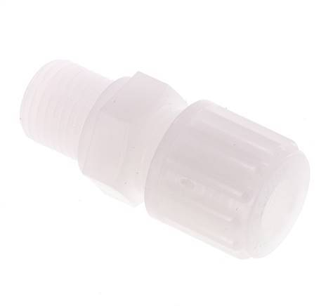 8x6mm & G1/4'' PVDF Straight Compression Fitting with Male Threads 10 bar
