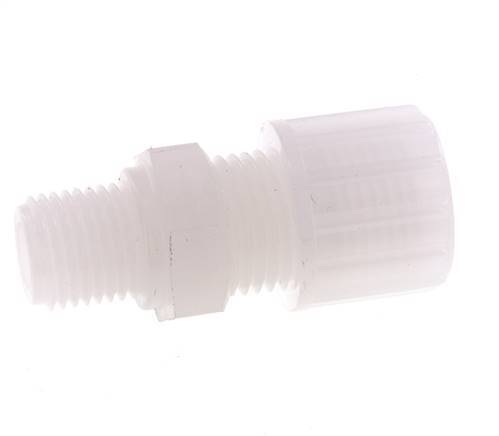 12x10mm & G3/8'' PVDF Druckverschraubung mit Außengewinde 10 bar