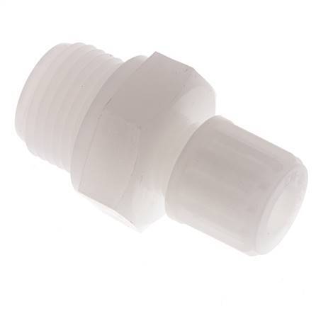 8x6mm & G1/2'' PVDF Straight Compression Fitting with Male Threads 10 bar