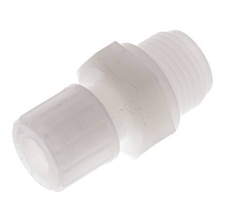 10x8mm & G1/2'' PVDF Druckverschraubung mit Außengewinde 10 bar