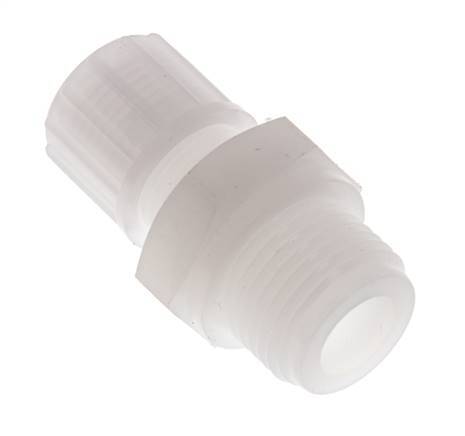 10x8mm & G1/2'' PVDF Straight Compression Fitting with Male Threads 10 bar