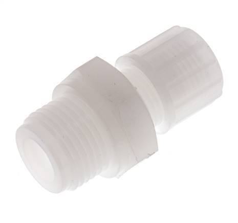10x8mm & G1/2'' PVDF Druckverschraubung mit Außengewinde 10 bar