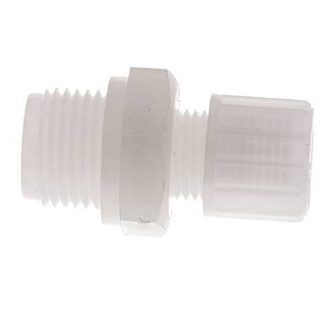 10x8mm & G1/2'' PVDF Druckverschraubung mit Außengewinde 10 bar