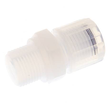 10x8mm & G3/8'' PFA Gerade Schneidverschraubung mit Außengewinde 10 bar
