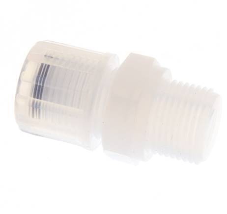 10x8mm & G3/8'' PFA Gerade Schneidverschraubung mit Außengewinde 10 bar