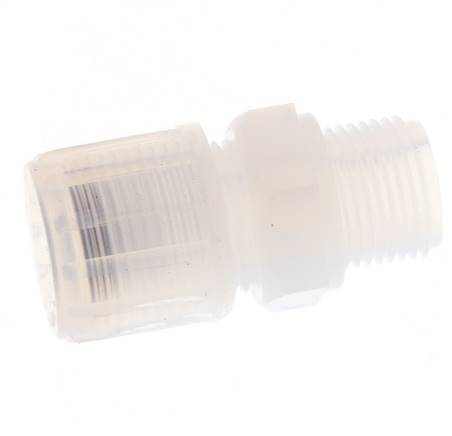 12x10mm & G3/8'' PFA Gerade Schneidverschraubung mit Außengewinde 10 bar