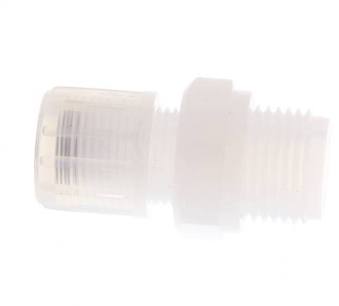 12x10mm & G1/2'' PFA Gerade Schneidverschraubung mit Außengewinde 10 bar