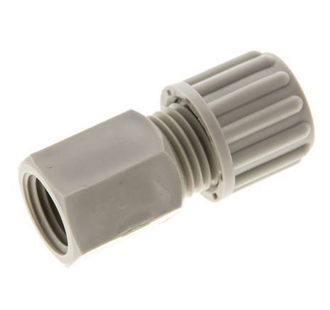 8x6mm & G1/4'' PP Straight Compression Fitting with Female Threads 10 bar