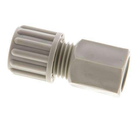 8x6mm & G1/4'' PP Straight Compression Fitting with Female Threads 10 bar
