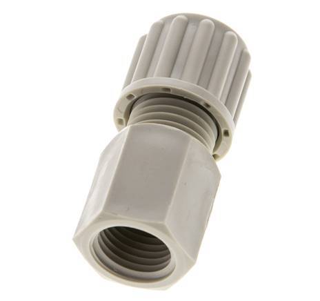 8x6mm & G1/4'' PP Straight Compression Fitting with Female Threads 10 bar