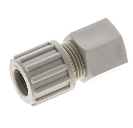 12x10mm & G1/4'' PP Straight Compression Fitting with Female Threads 10 bar